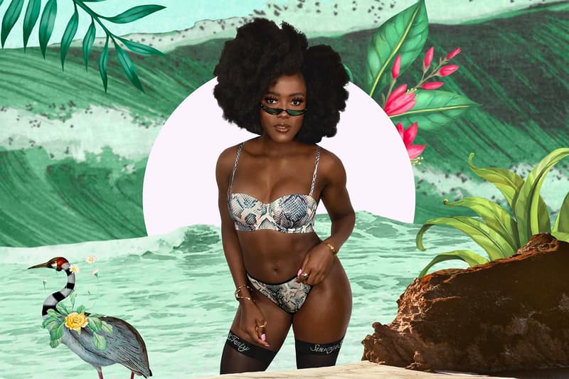 rihanna savage x fenty july summer collection lingerie bra pink sunglasses shades
