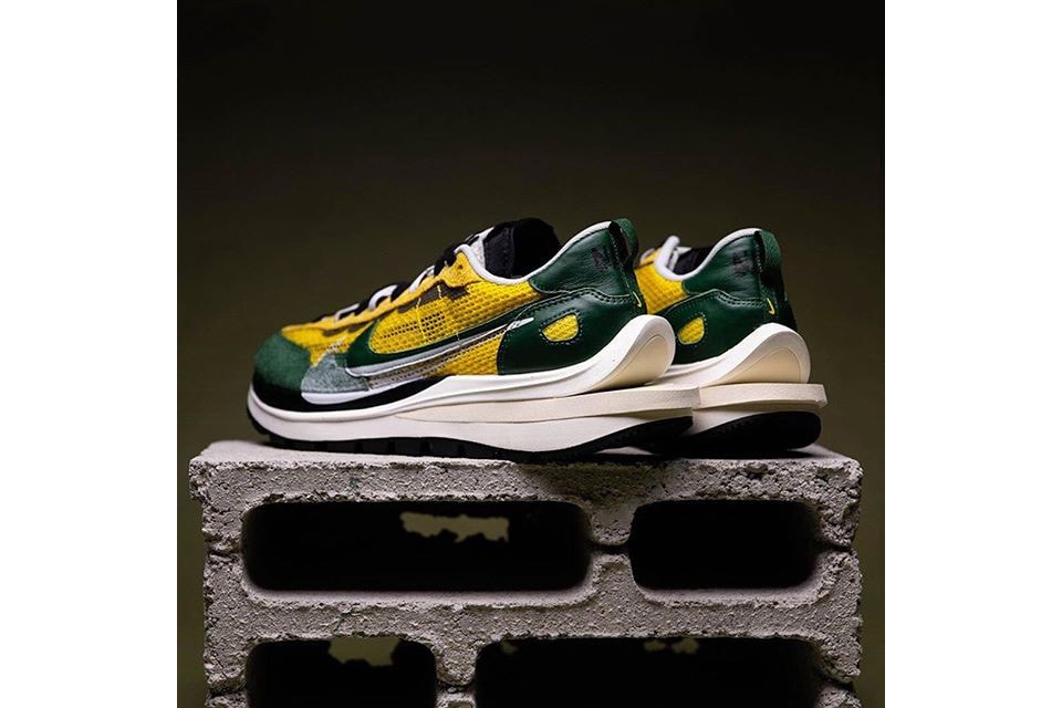 sacai x Nike VaporWaffle Tour Yellow Sneaker Collaboration