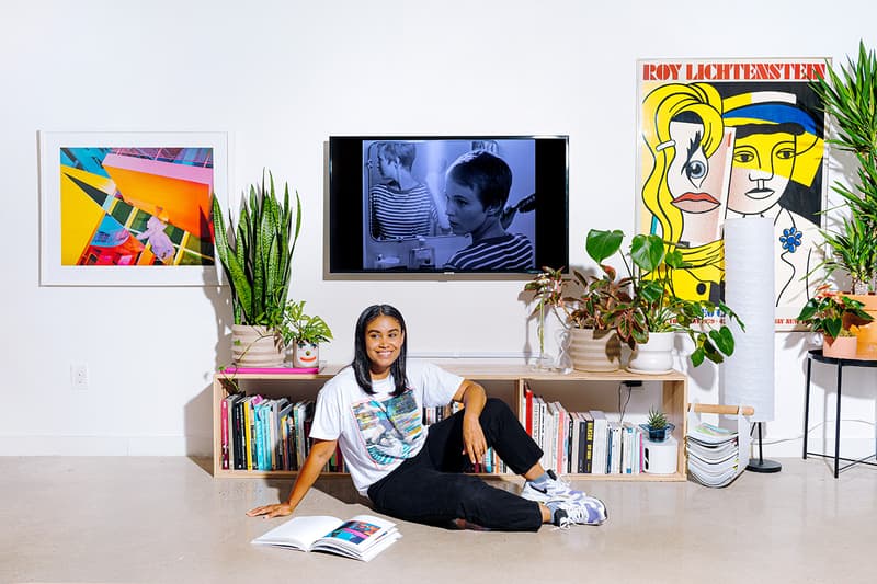 YOWIE Founder Shannon Maldonado Home Philadelphia Living Room Poster Art Books House Plants Planters Shelf