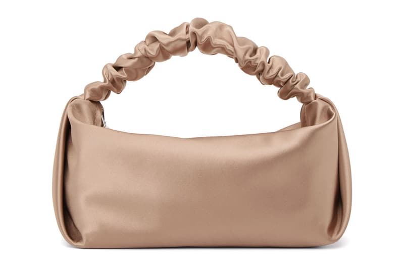 alexander wang pink satin small ryan top handle mini scrunchie designer bags