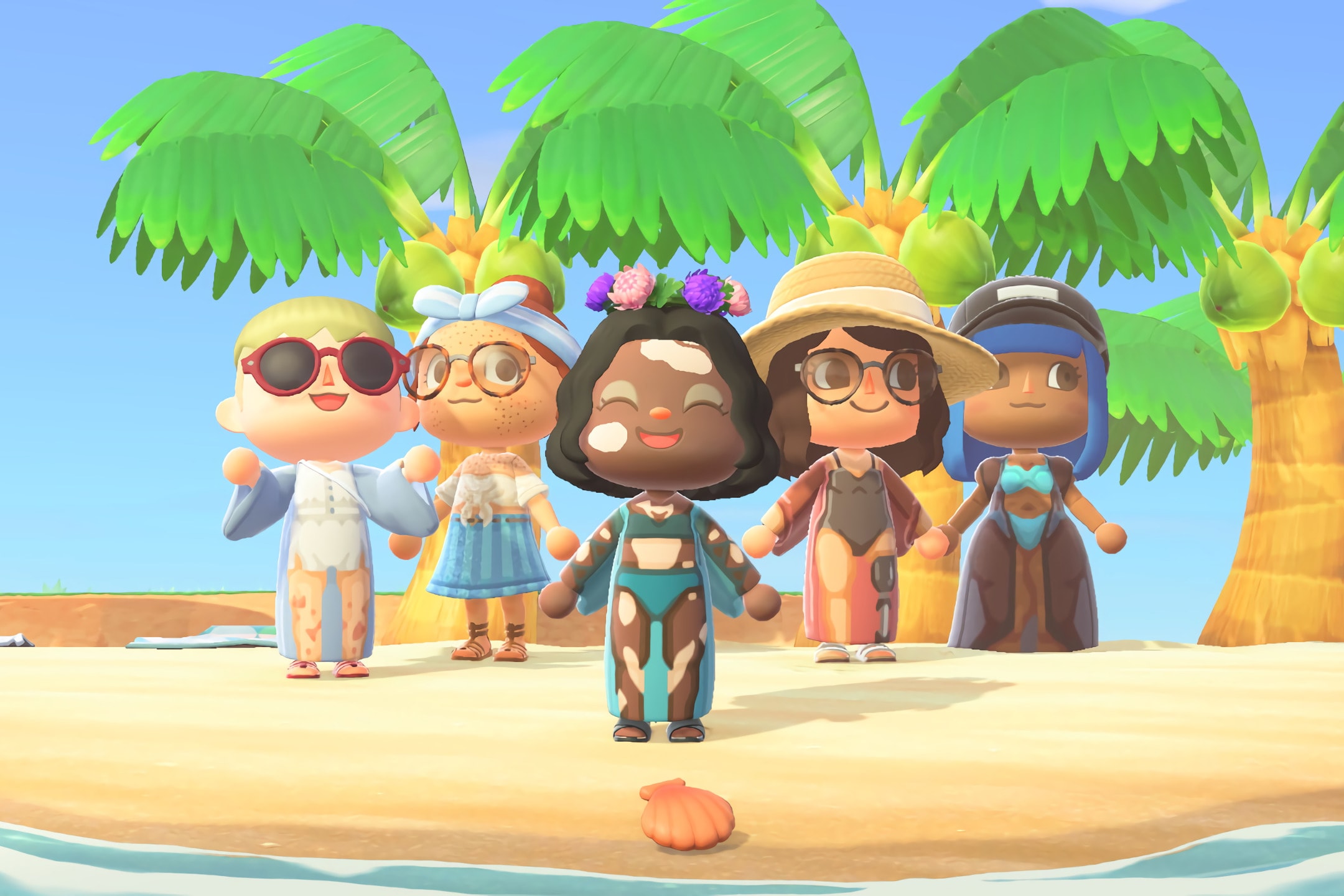 Animal Crossing New Horizons Character Avatar Skin Inclusive Acne Vitiligo Prosthesis Gillette Venus