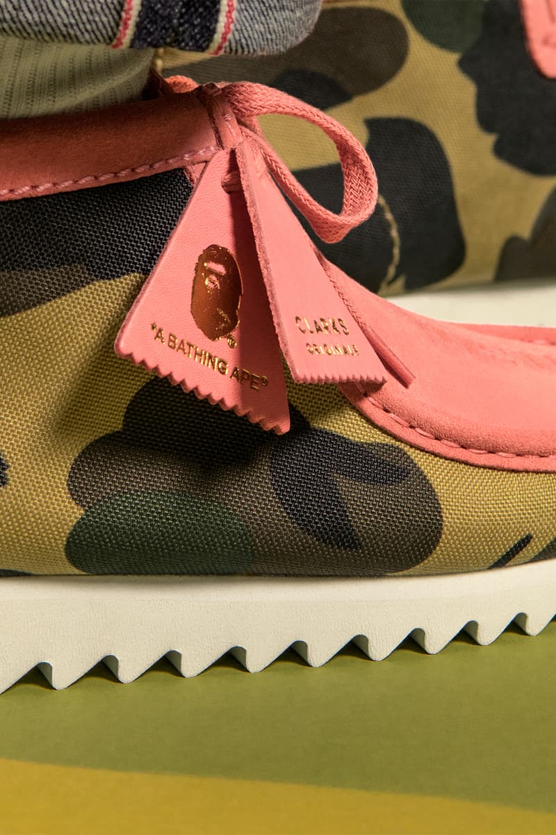 bape a bathing ape clarks originals collaboration wallabee desert boot footwear 