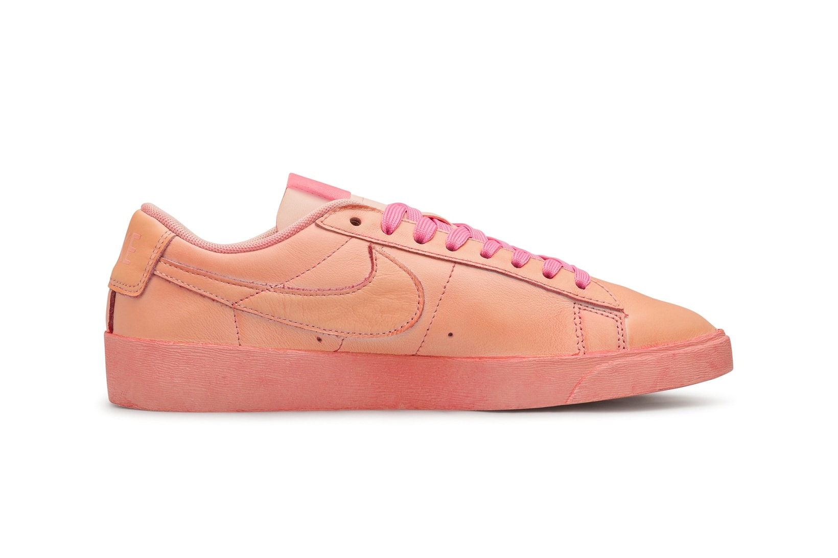 comme des garcons cdg girl nike collaboration blazer low womens sneakers pink colorway sneakerhead footwear shoes