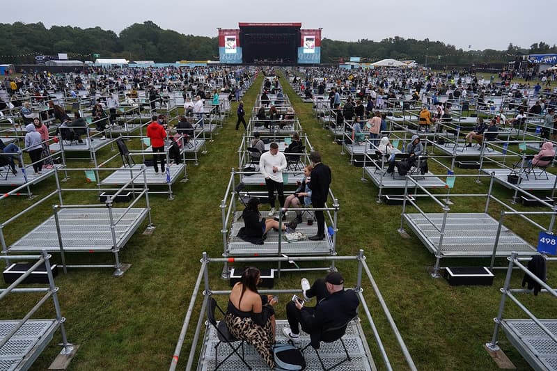 coronavirus covid-19 socially distanced outdoor concert festival newcastle uk sam fender