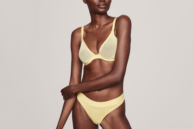 pastel yellow bra