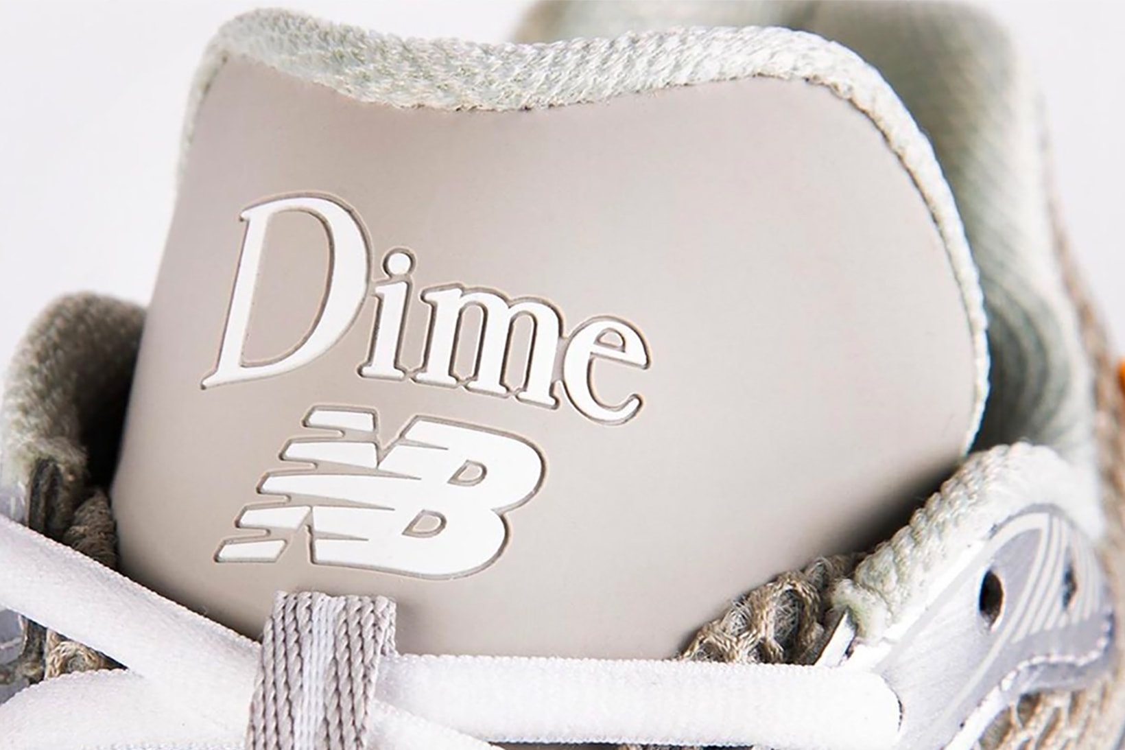 dime new balance collaboration sneakers cream gray teaser sneak peek sneakerhead shoes footwear