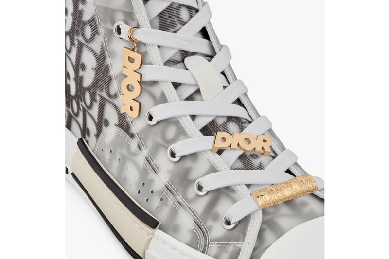 dior men b23 customization service personalized charms silver gold matte black sneakers