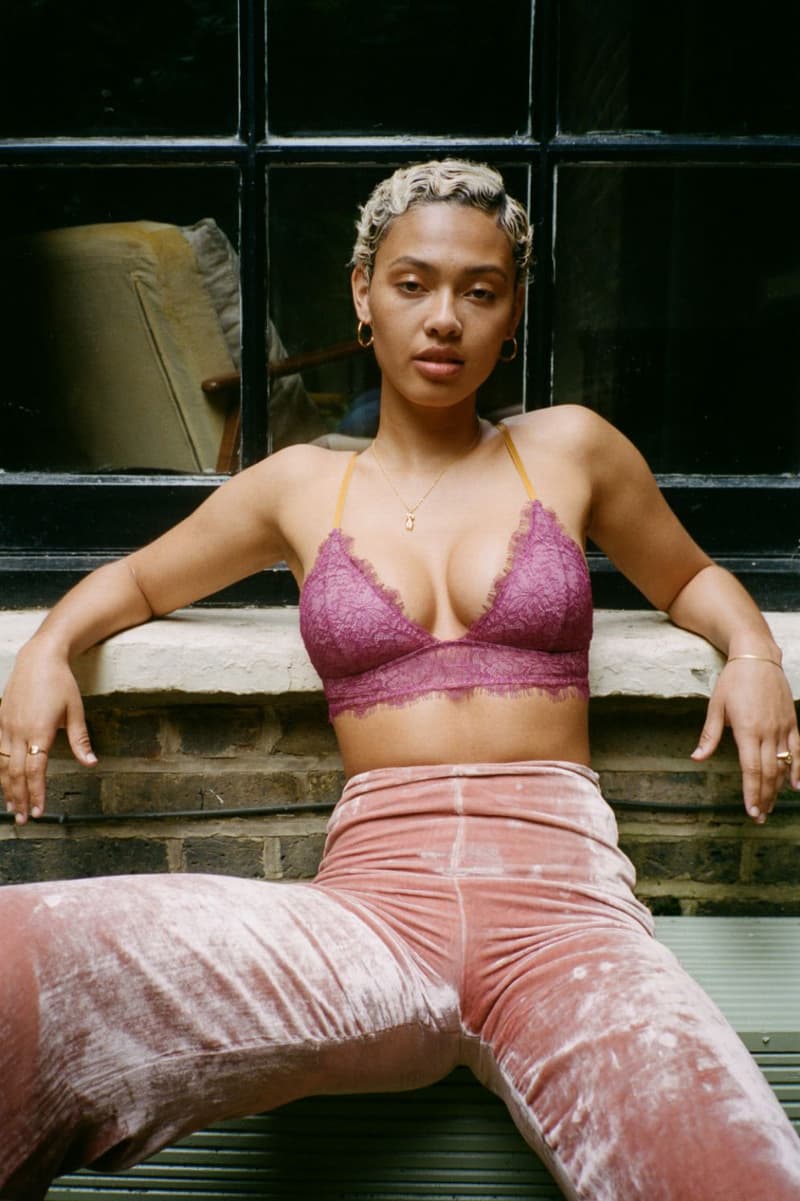Dora Larsen Lingerie Meghan Padded Triangle Bra Velvet Pink Pants