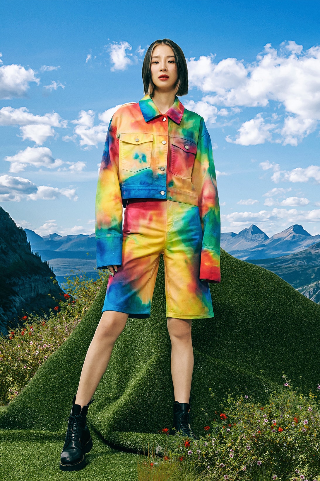 irene kim ireneisgood label spring summer 2021 collection denim jackets hoodies outerwear knitwear pastel tie dye
