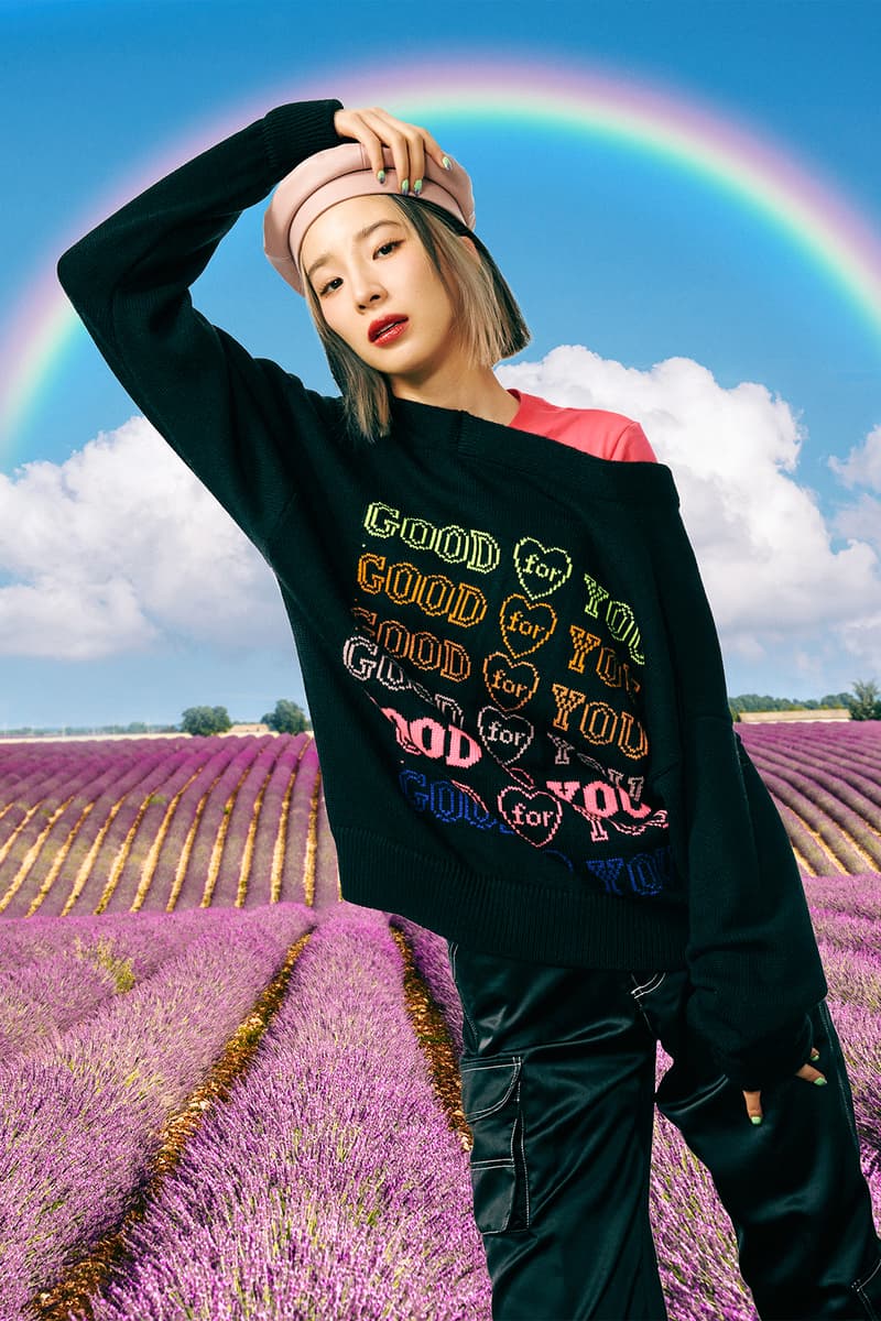irene kim ireneisgood label spring summer 2021 collection denim jackets hoodies outerwear knitwear pastel tie dye