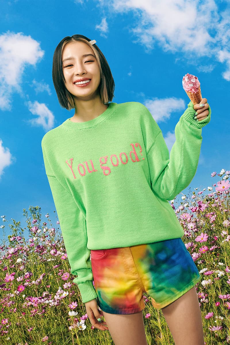 irene kim ireneisgood label spring summer 2021 collection denim jackets hoodies outerwear knitwear pastel tie dye