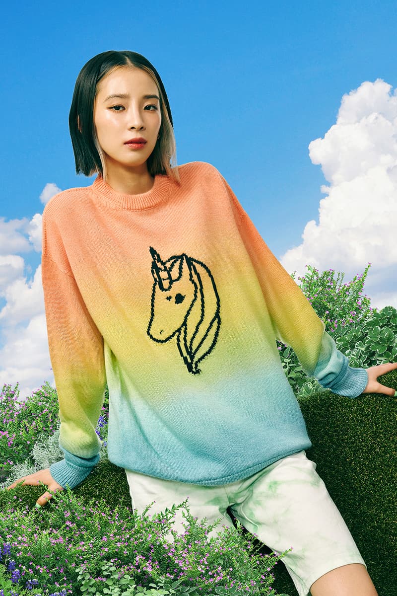 irene kim ireneisgood label spring summer 2021 collection denim jackets hoodies outerwear knitwear pastel tie dye