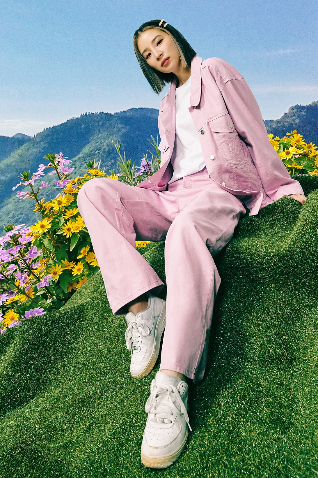 irene kim ireneisgood label spring summer 2021 collection denim jackets hoodies outerwear knitwear pastel tie dye