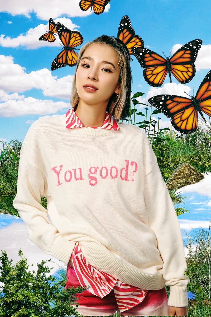 irene kim ireneisgood label spring summer 2021 collection denim jackets hoodies outerwear knitwear pastel tie dye