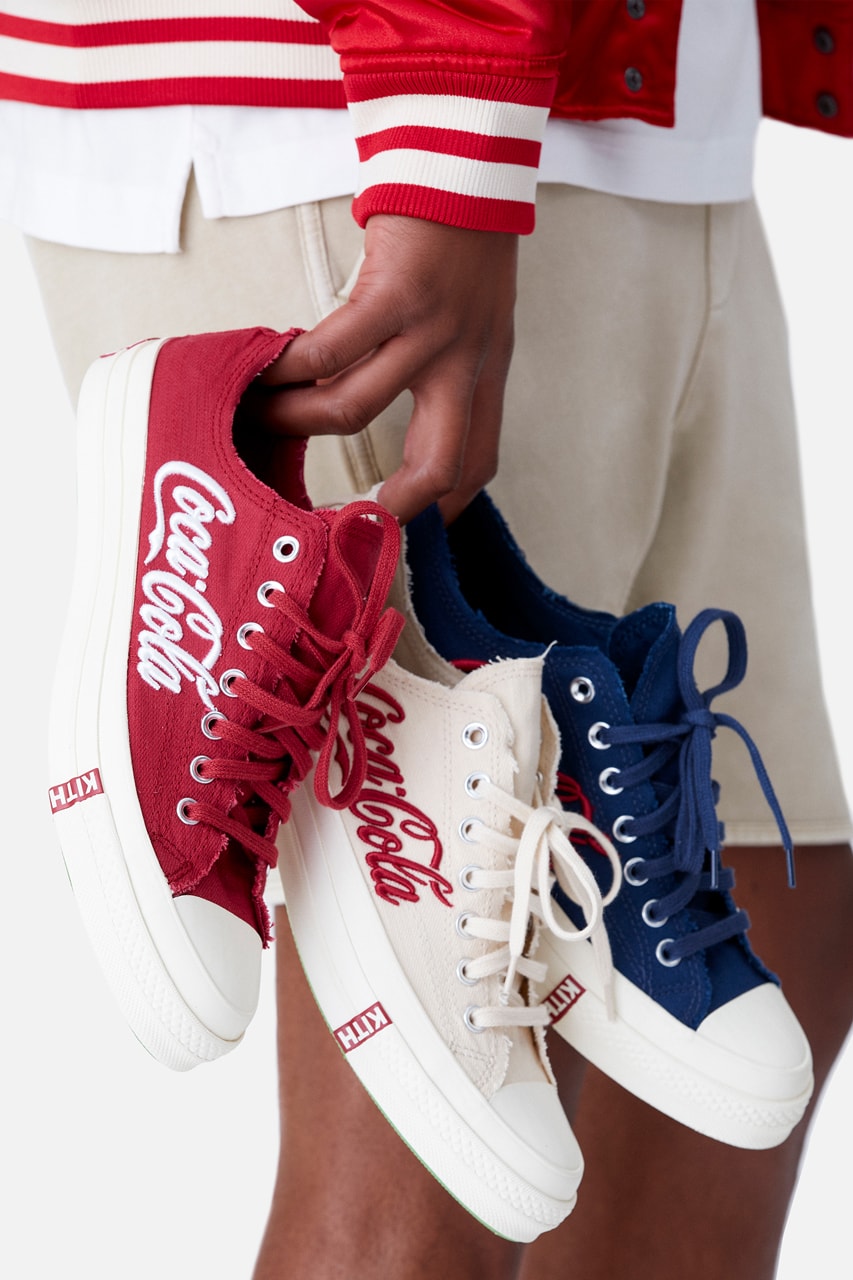 kith coca cola converse chuck 70 fifth collaboration release info pendleton mitchell and ness varsity jackets sweaters hats