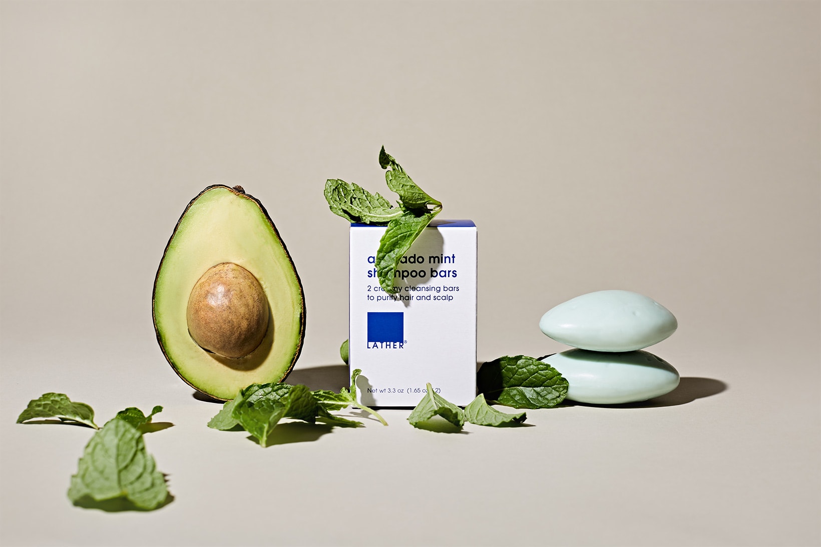 shampoo bar lather eco-friendly sustainable zero plastic waste alternative mint avocado coconut oil haircare