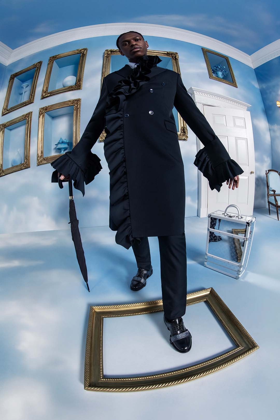 Louis Vuitton Fall/Winter 2020 Menswear Campaign Virgil Abloh Black Imagination Heaven on Earth Suiting Collection Lookbook