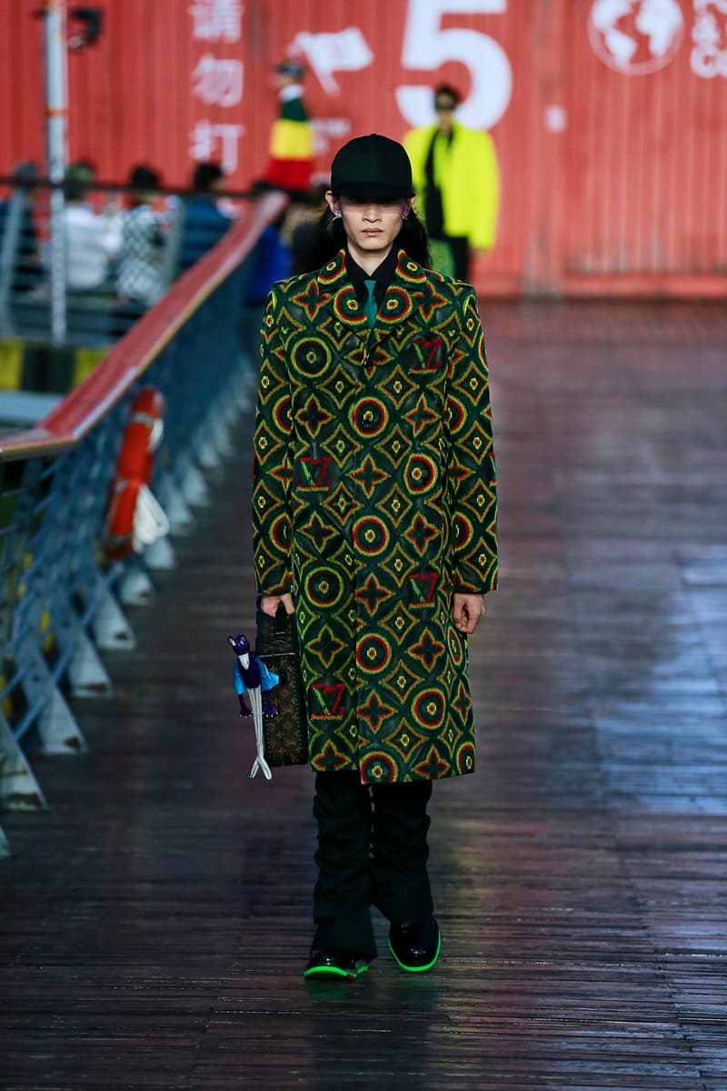 Louis Vuitton Virgil Abloh Spring/Summer 2021 Mens Collection Show Shanghai Coat Green Scorpion