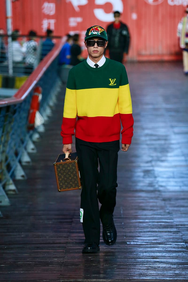 Louis Vuitton Virgil Abloh Spring/Summer 2021 Mens Collection Show Shanghai Coat Green Scorpion