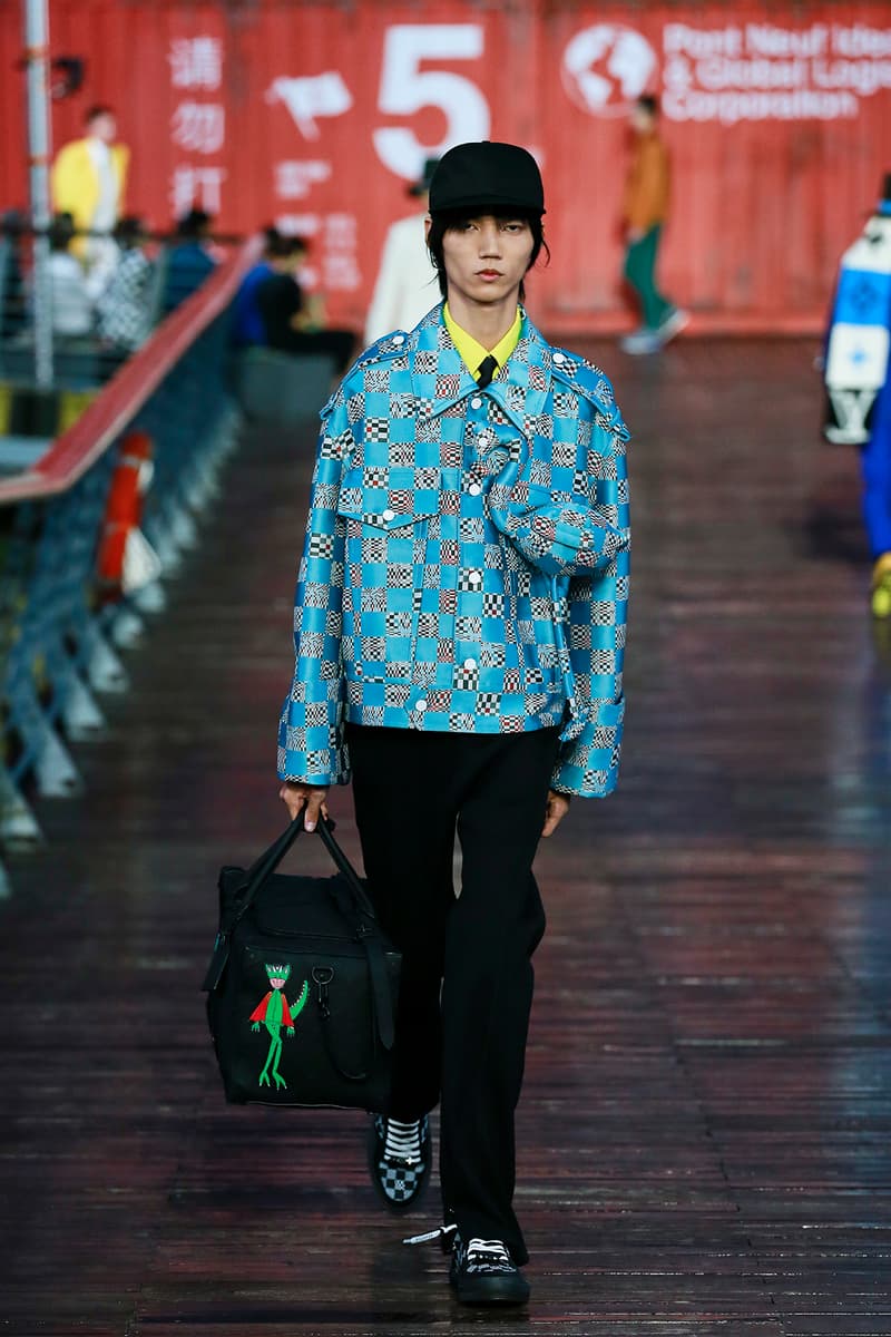 Louis Vuitton Virgil Abloh Spring/Summer 2021 Mens Collection Show Shanghai Coat Green Scorpion