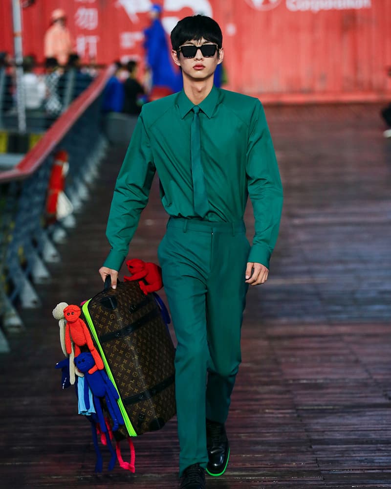 Louis Vuitton Virgil Abloh Spring/Summer 2021 Mens Collection Show Shanghai Coat Green Scorpion
