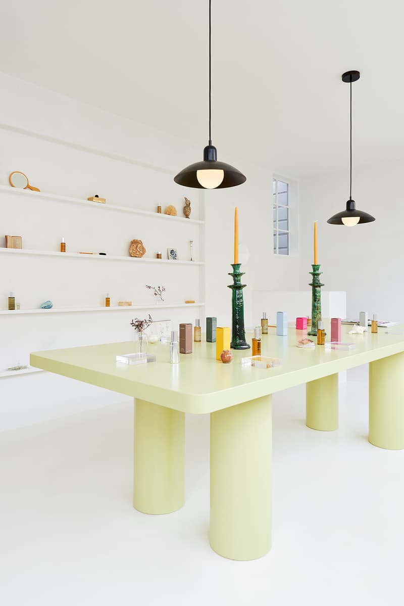 Monastery Organic Skincare Spa Facial San Francisco Beauty Athena Hewett Interior Design Shin Okuda Waka Waka Table Flowers Light Fixtures Furniture