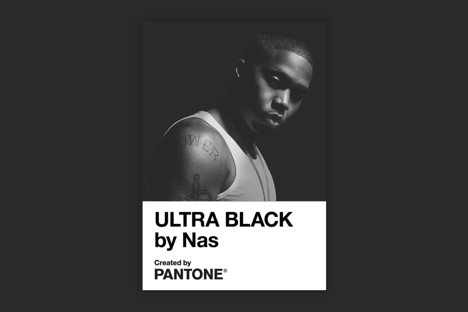pantone nas ultra black collaboration color merch t-shirts poster coaster release