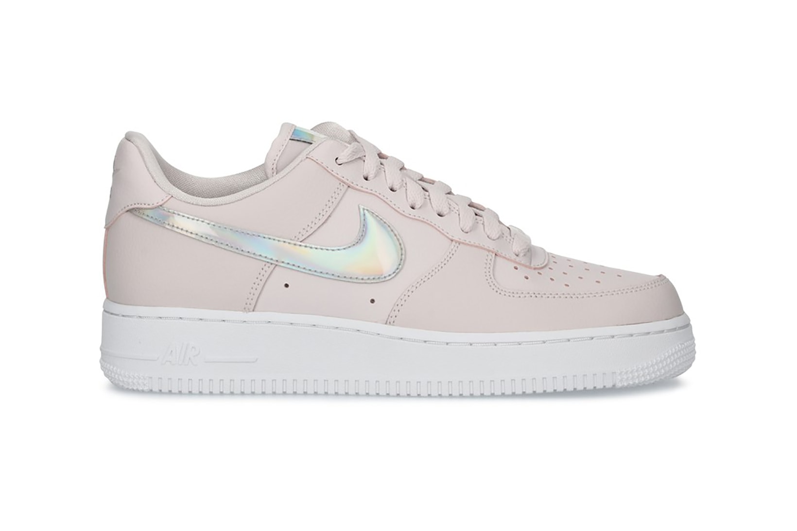 Metallic Silver Swooshes Decorate This Nike Air Force 1 Low