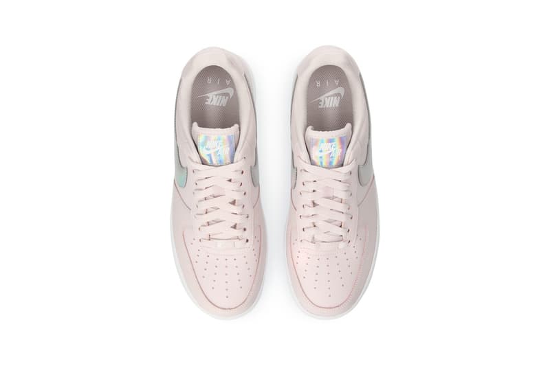 nike air force 1 07 womens sneakers pastel pink silver metallic colorway barely rose sneakerhead footwear shoes