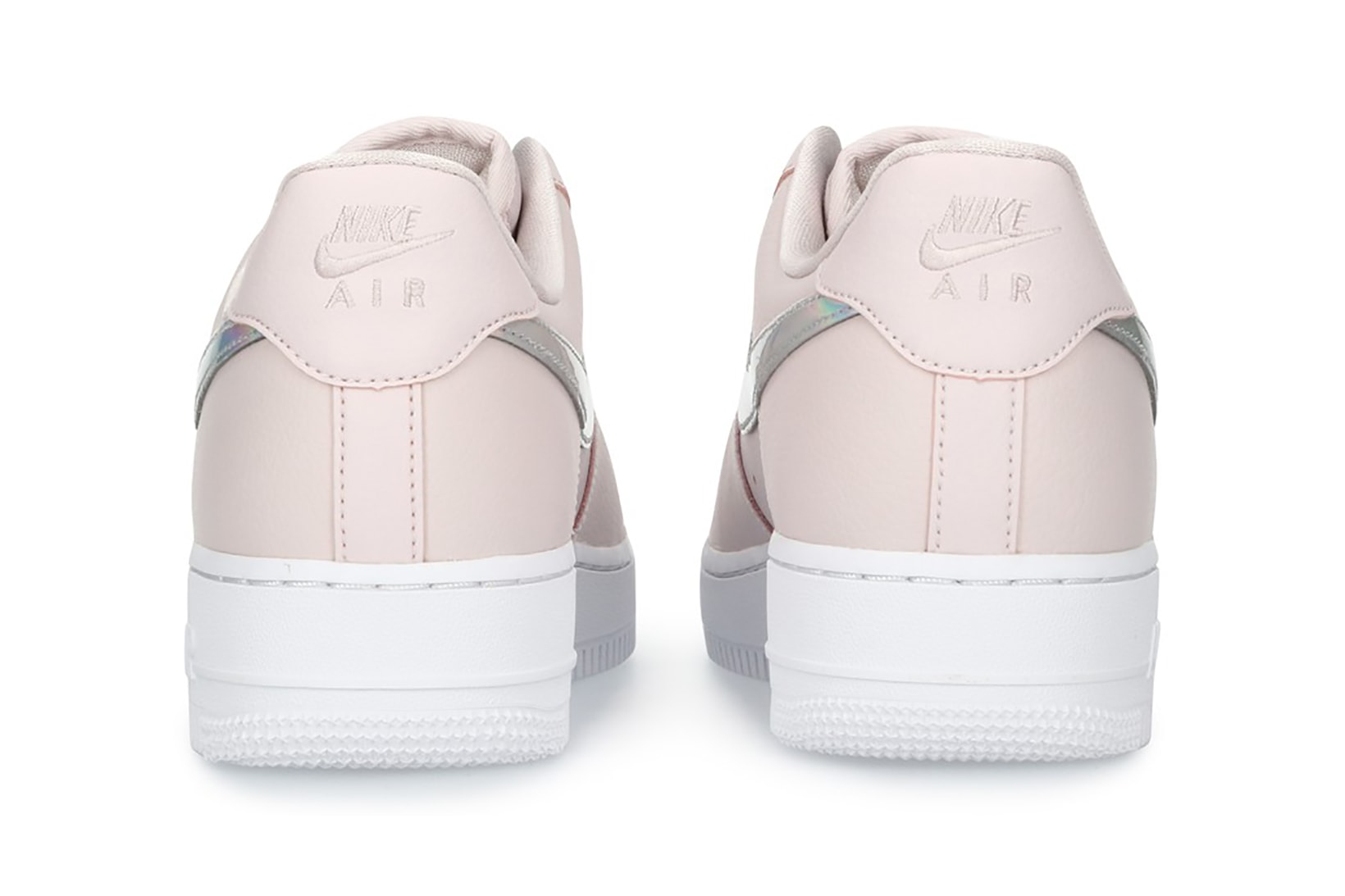 nike air force 1 07 womens sneakers pastel pink silver metallic colorway barely rose sneakerhead footwear shoes