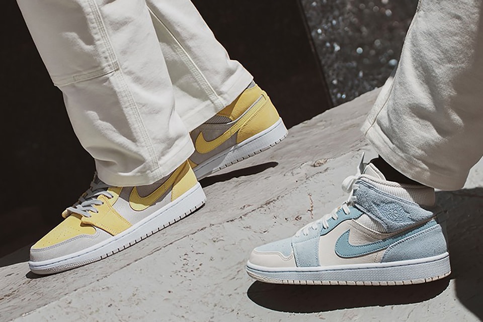 Nike Air Jordan 1 Mid Se Pastel Blue And Yellow Hypebae Nike Air Jordan 1 Mid Se Pastel Blue And Yellow Hypebae