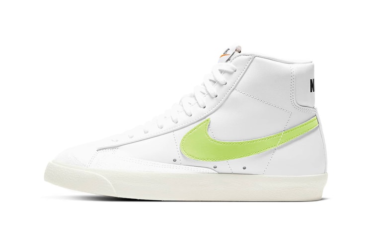 The Swoosh on Nike's Blazer Mid '77 Goes Neon Green