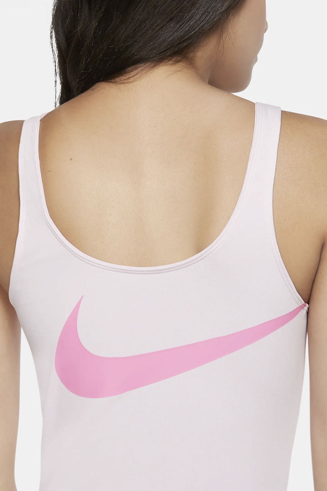 nike swimwear bodysuit swoosh stacked logo pink foam glow sportswear 
