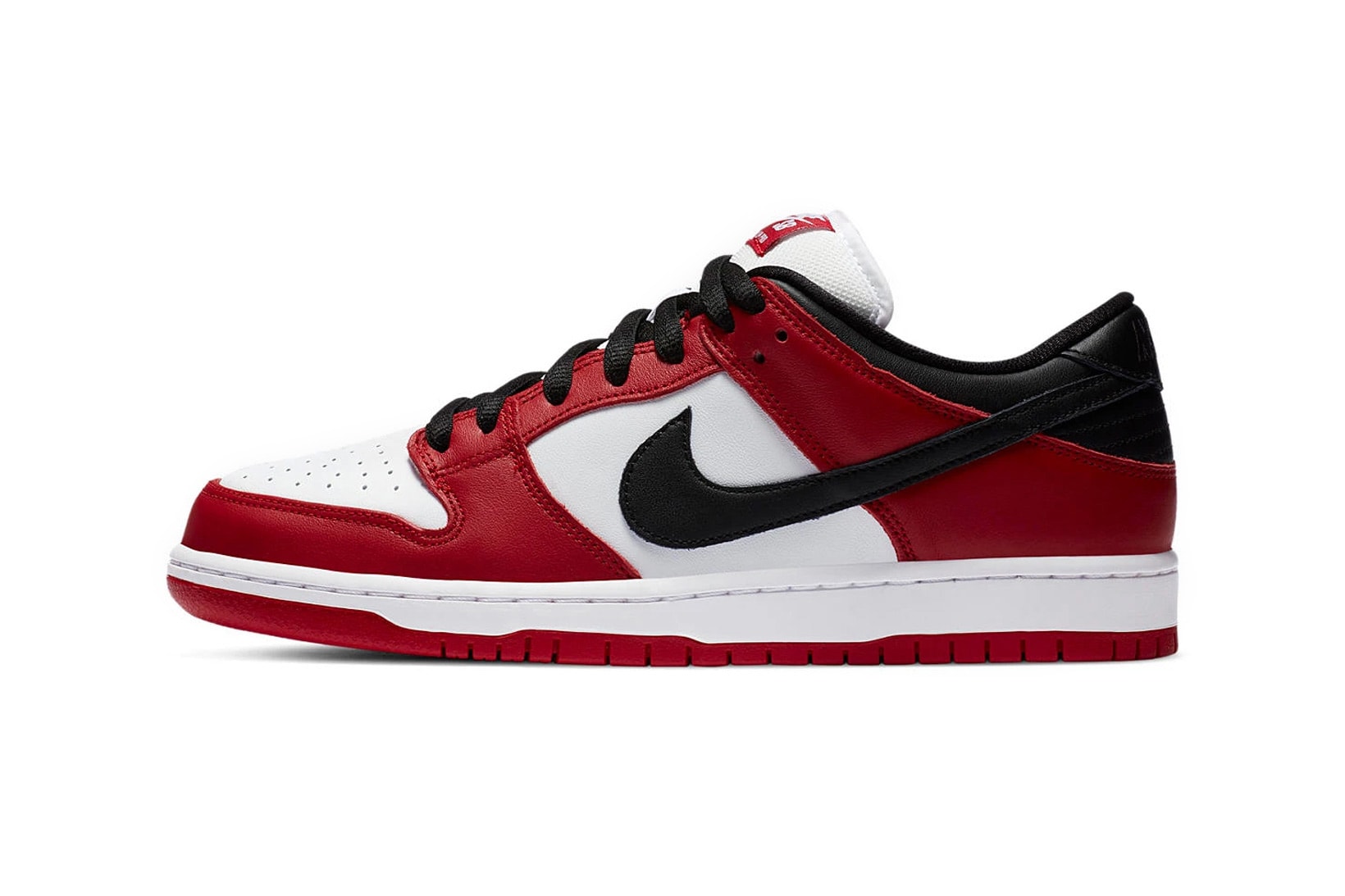 nike sb dunk low chicago red black white release info end sneakers air jordan 1