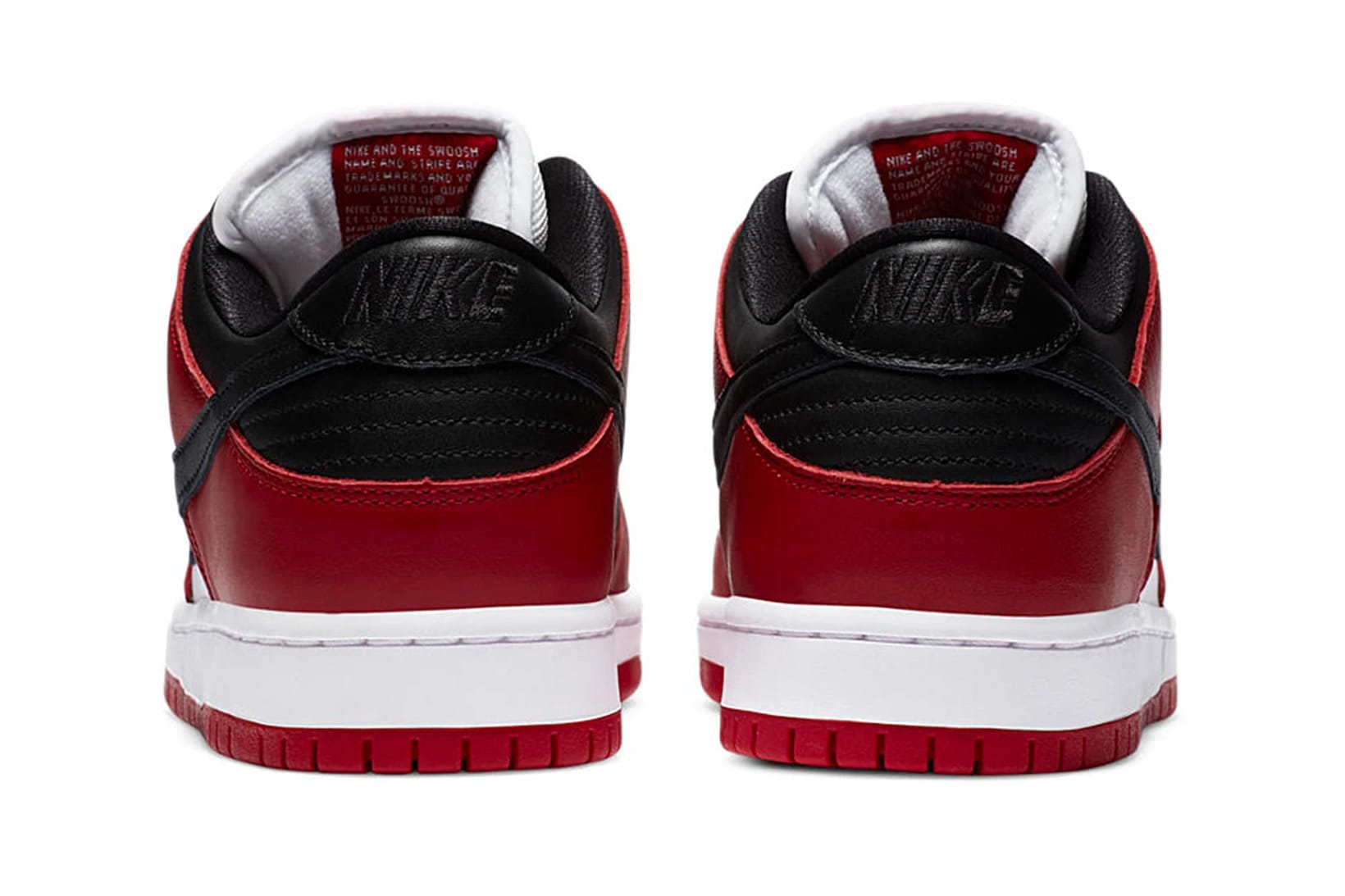 dunk low red black