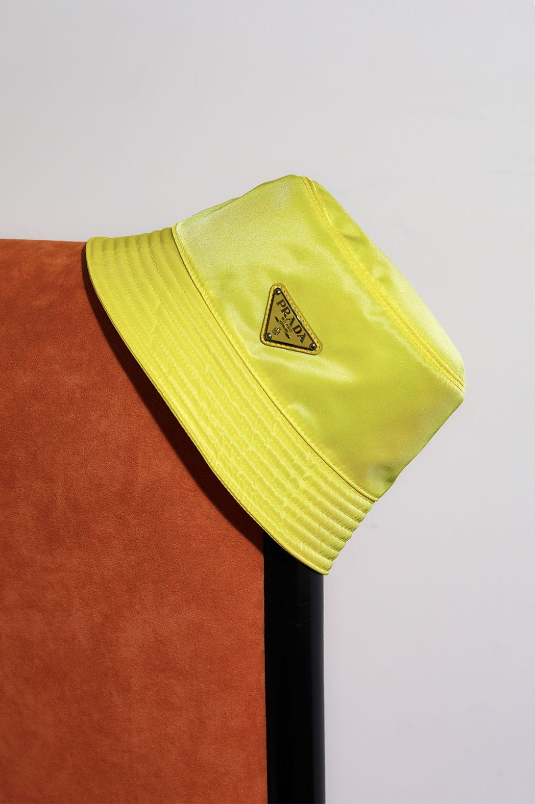 prada yellow bucket hat