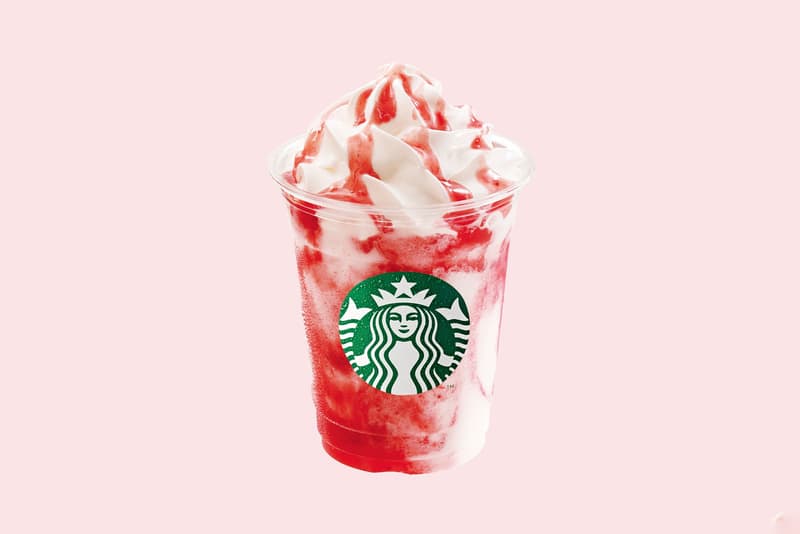 Starbucks Japan Milk Strawberry Frappuccino Drink