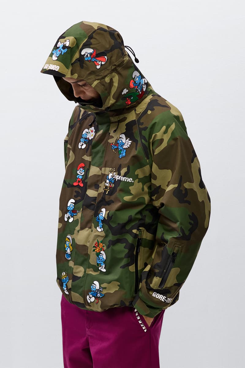 supreme fall winter collection the smurfs outerwear jackets pants pink black denim