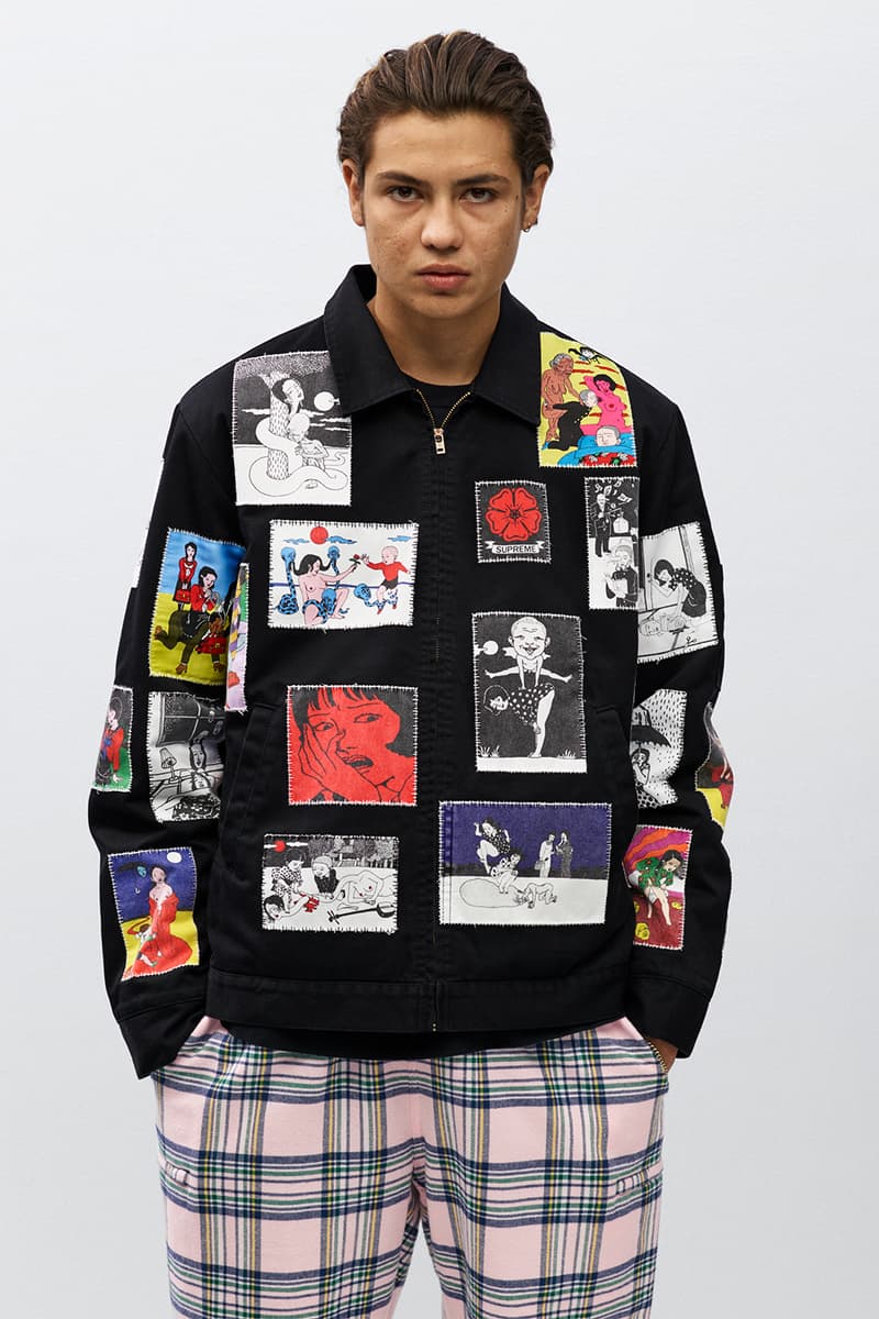 supreme fall winter collection the smurfs outerwear jackets pants pink black denim