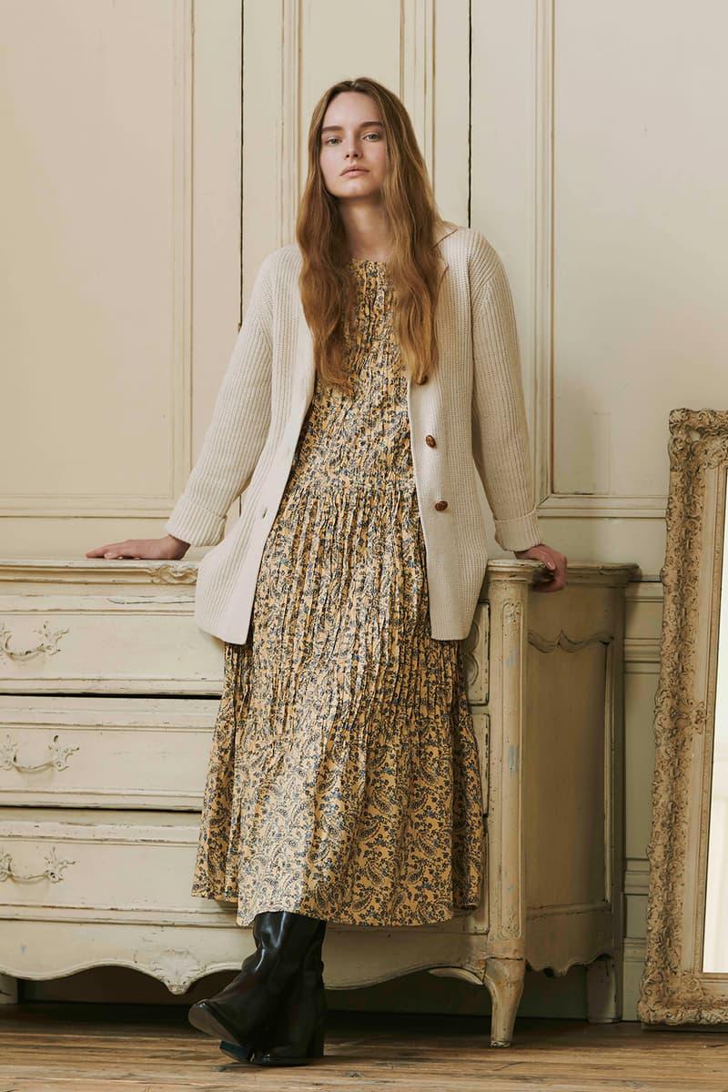 uniqlo ines de la fressange collaboration fall winter dresses skirts jackets campaign