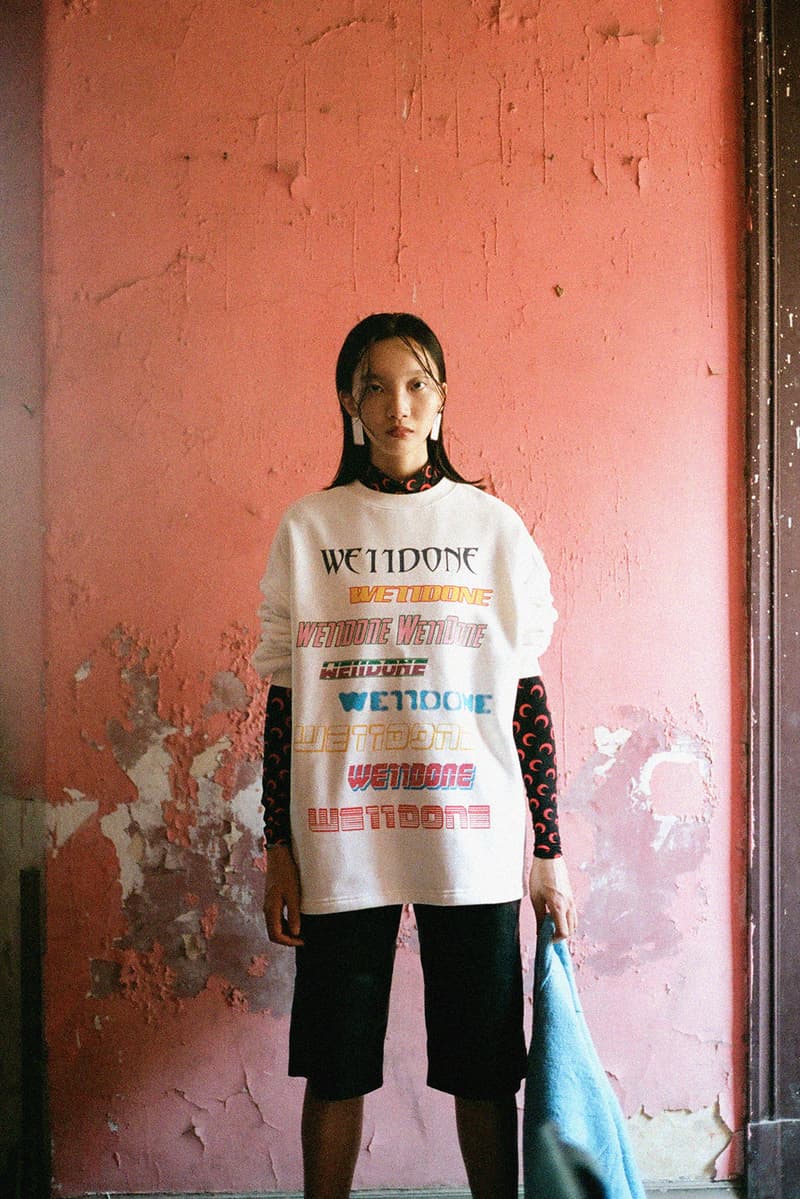 we11done fall winter lookbook editorial logo t-shirt blazers jackets pants hbxwm dami kwon jessica jung