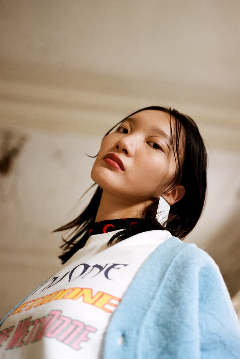 we11done fall winter lookbook editorial logo t-shirt blazers jackets pants hbxwm dami kwon jessica jung