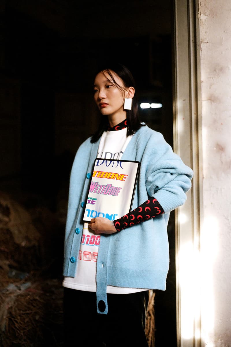 we11done fall winter lookbook editorial logo t-shirt blazers jackets pants hbxwm dami kwon jessica jung