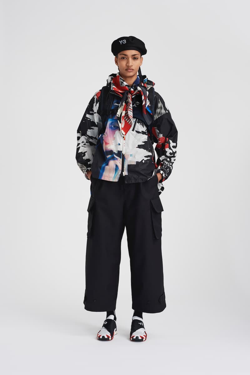 Y-3 Fall/Winter 2020 Collection Chapter 1 Drop Jacket Scarf Printed Beret adidas Yohji Yamamoto