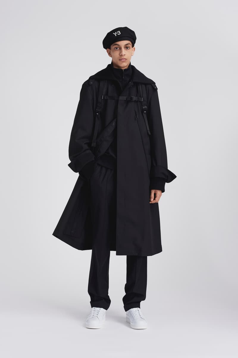 Y-3 Fall/Winter 2020 Collection Chapter 1 Drop Jacket Scarf Printed Beret adidas Yohji Yamamoto