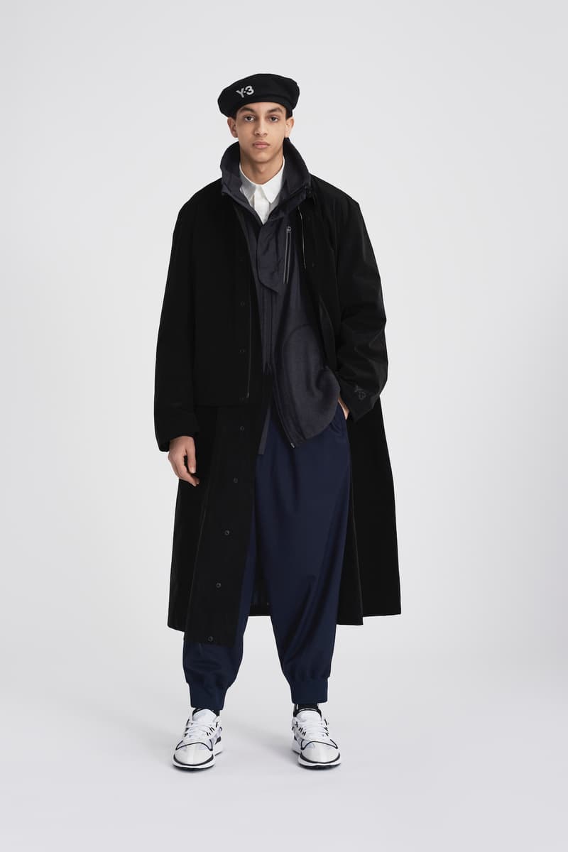 Y-3 Fall/Winter 2020 Collection Chapter 1 Drop Jacket Scarf Printed Beret adidas Yohji Yamamoto