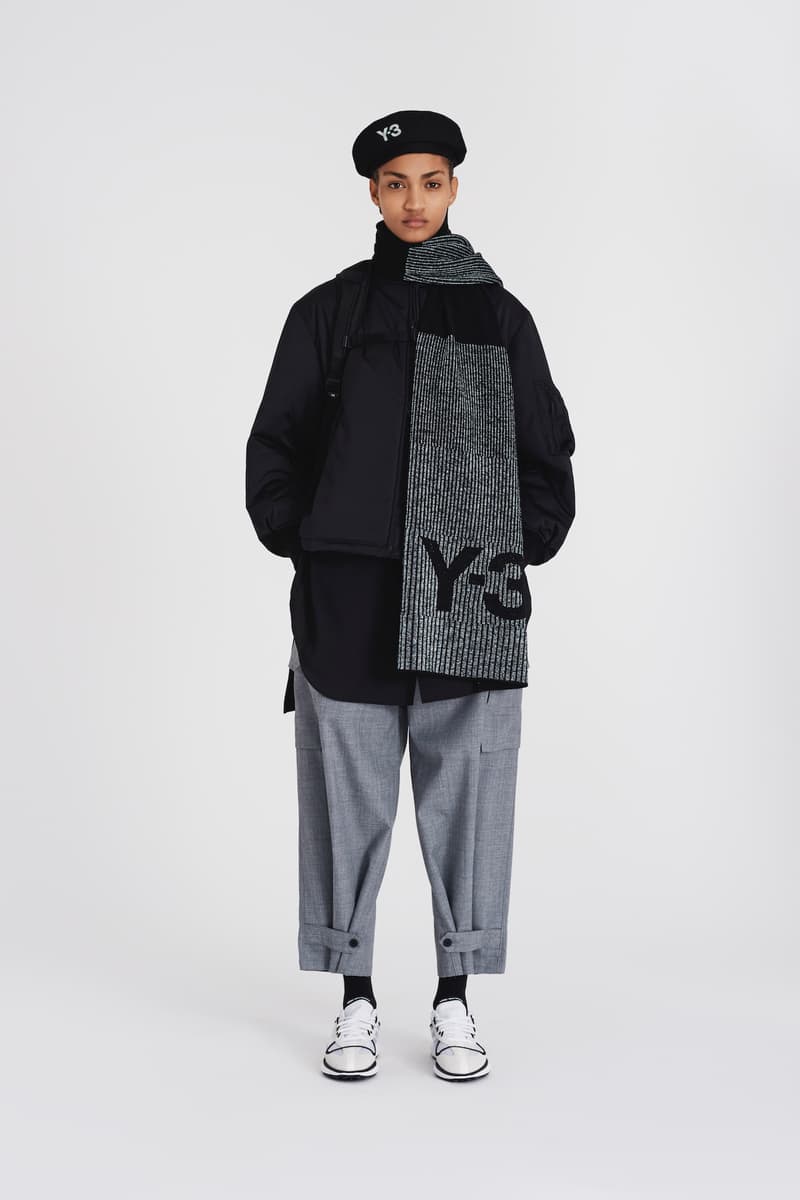 Y-3 Fall/Winter 2020 Collection Chapter 1 Drop Jacket Scarf Printed Beret adidas Yohji Yamamoto