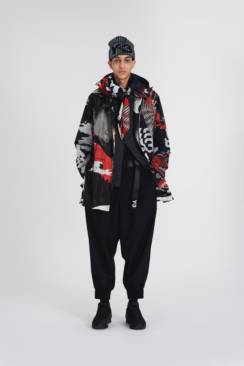 Y-3 Fall/Winter 2020 Collection Chapter 1 Drop Jacket Scarf Printed Beret adidas Yohji Yamamoto