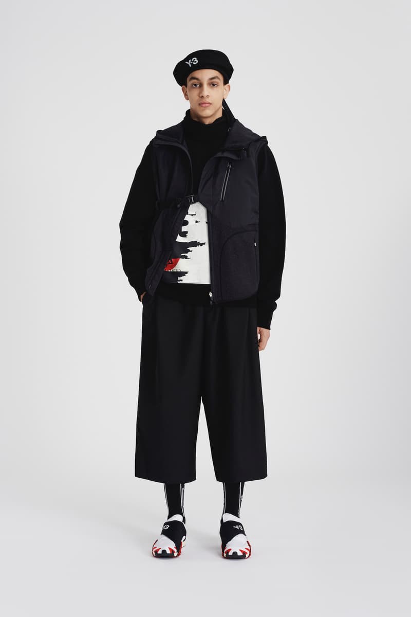 Y-3 Fall/Winter 2020 Collection Chapter 1 Drop Jacket Scarf Printed Beret adidas Yohji Yamamoto