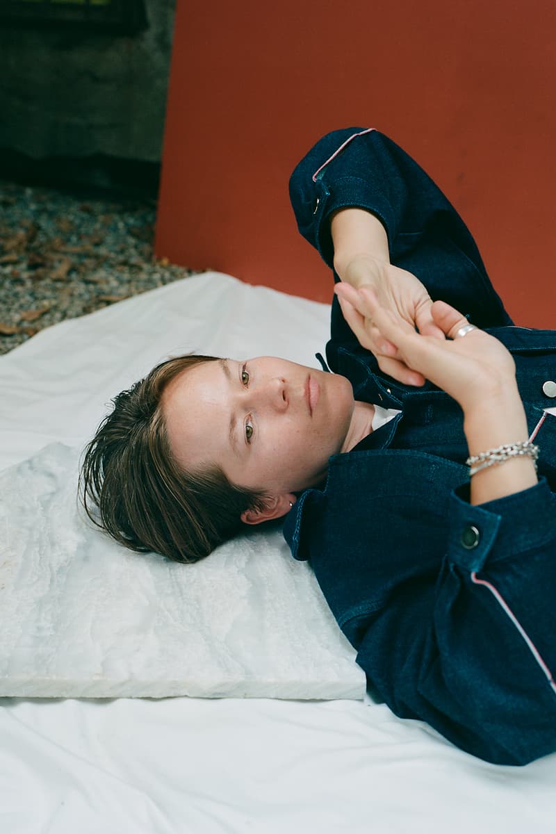 a company collection v blue jeans denim pants shirts jackets lookbook